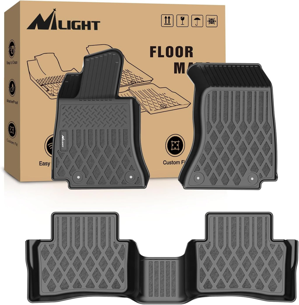 Nilight TPE Floor Mats for Mercedes Benz C-Class Sedan C300 C350e AMG C63 AMG S 2015 2016 2017 2018 2019 2020 2021 All Weather Custom Fit Heavy Duty Floor Liners