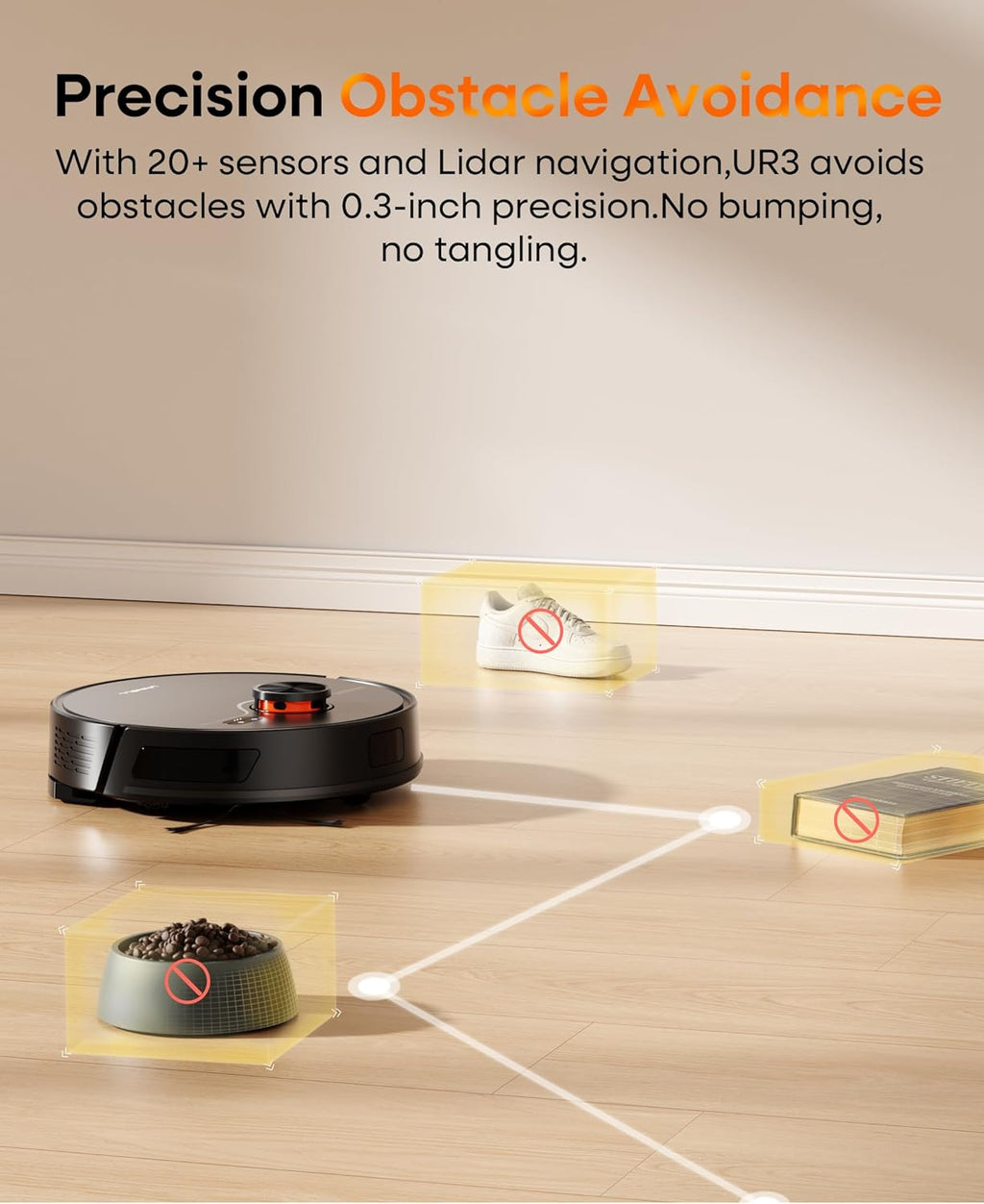 Robot Vacuum and Mop with Self-Emptying Station, 7000Pa Suction for Pet Hair on Carpets, LiDAR Navigation Creates No-Go Zones, Quiet, Works with Alexa, Ideal for Hardwood Floors & Multi-Floor Homes