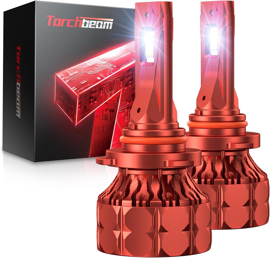 Torchbeam 9005 9006 LED Car Bulbs 120000LM, 6500K White, High Lumen Output, Precision Beam, Pack of 4
