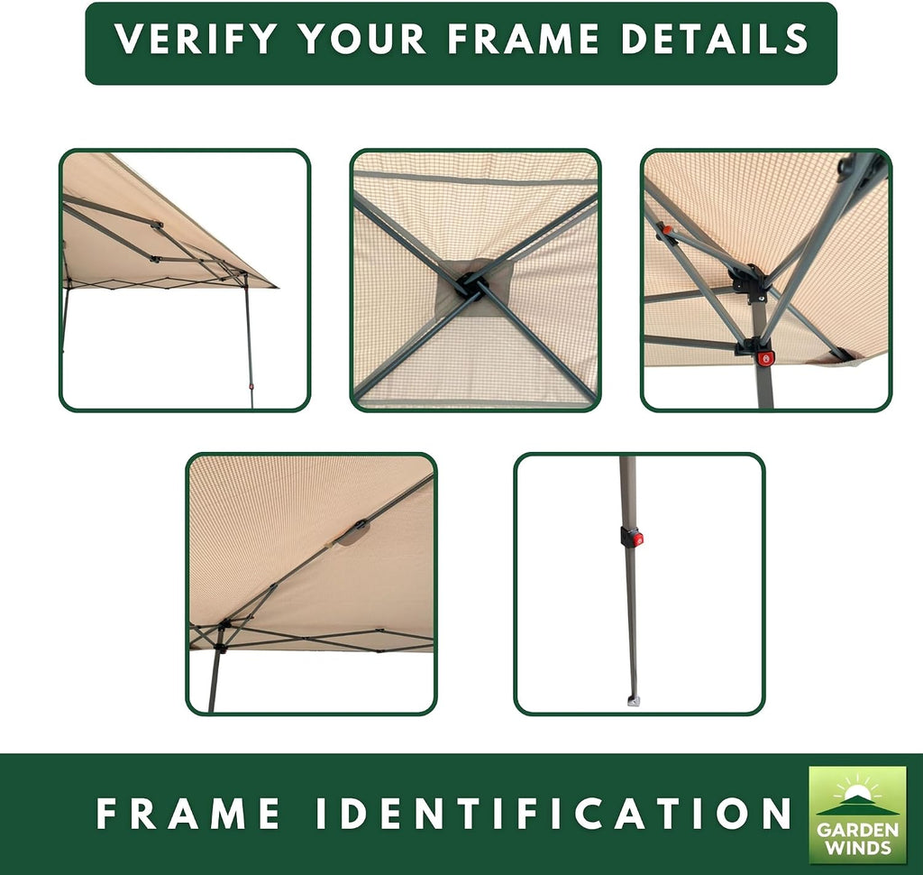 Garden Winds Reinforced RipLock 350 Replacement Canopy Top Cover Compatible with Coleman Light and Fast, Oasis, and Oasis Lite 10' X 10' Tent Models 2000029928, 2157500, 2157495 - Beige