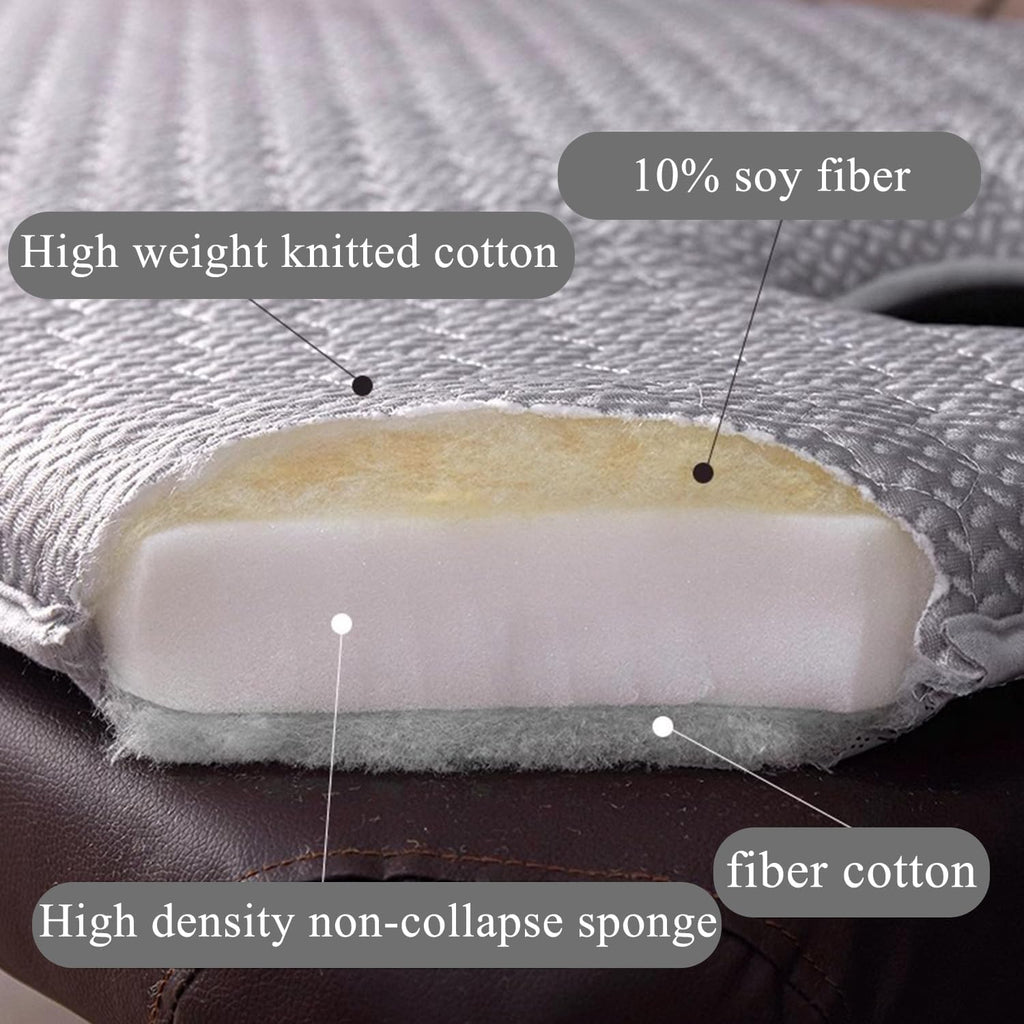 Thicken Topper for Massage Bed 7Cm Spa Massage Table Pad with Elastic Band Beauty Salon Bed Pad Non-Slip Lash Bed Cushion for Beauty and Massage Round Trapezoid Head,White/b(t),80 * 190cm(N)