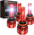 Torchbeam 2026 Automotive Fog Light Bulbs, 129000LM 6500K Cool White, Stable Output, Compatible Socket Type 9005 H11, Pack of 4