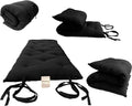 D&D Futon Furniture Cotton/Foam Floor Rolling Futon Mattresses, Yoga Meditation Mats, Black (King 3 x 72 x 80)