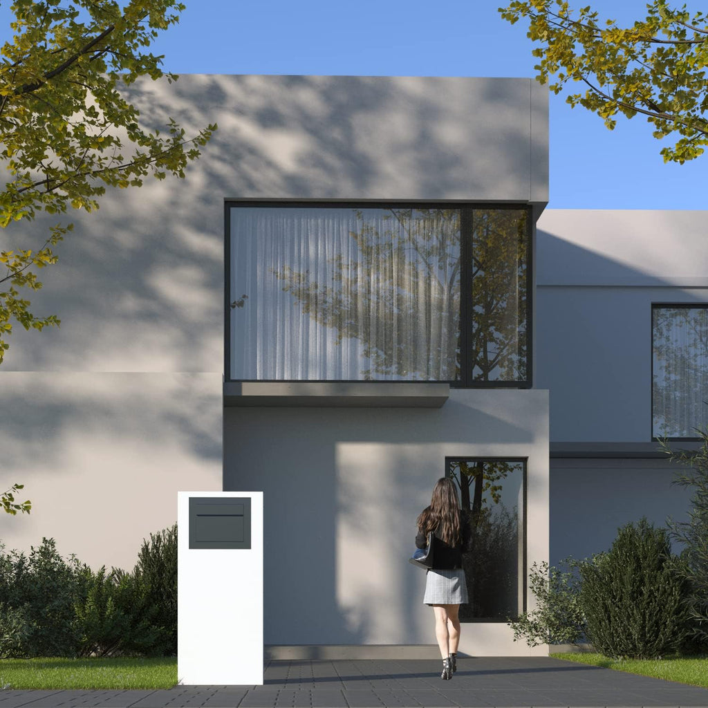 SORA - Modern Built-in Black Mailbox