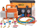 BACOENG R32 AC Vacuum Pump and Gauge Set, 4 CFM HVAC Vacuum Pump Kit for AUTO/Mini Split System, Sparkless Motor for R1234yf R32 R134a R410a Refrigerants