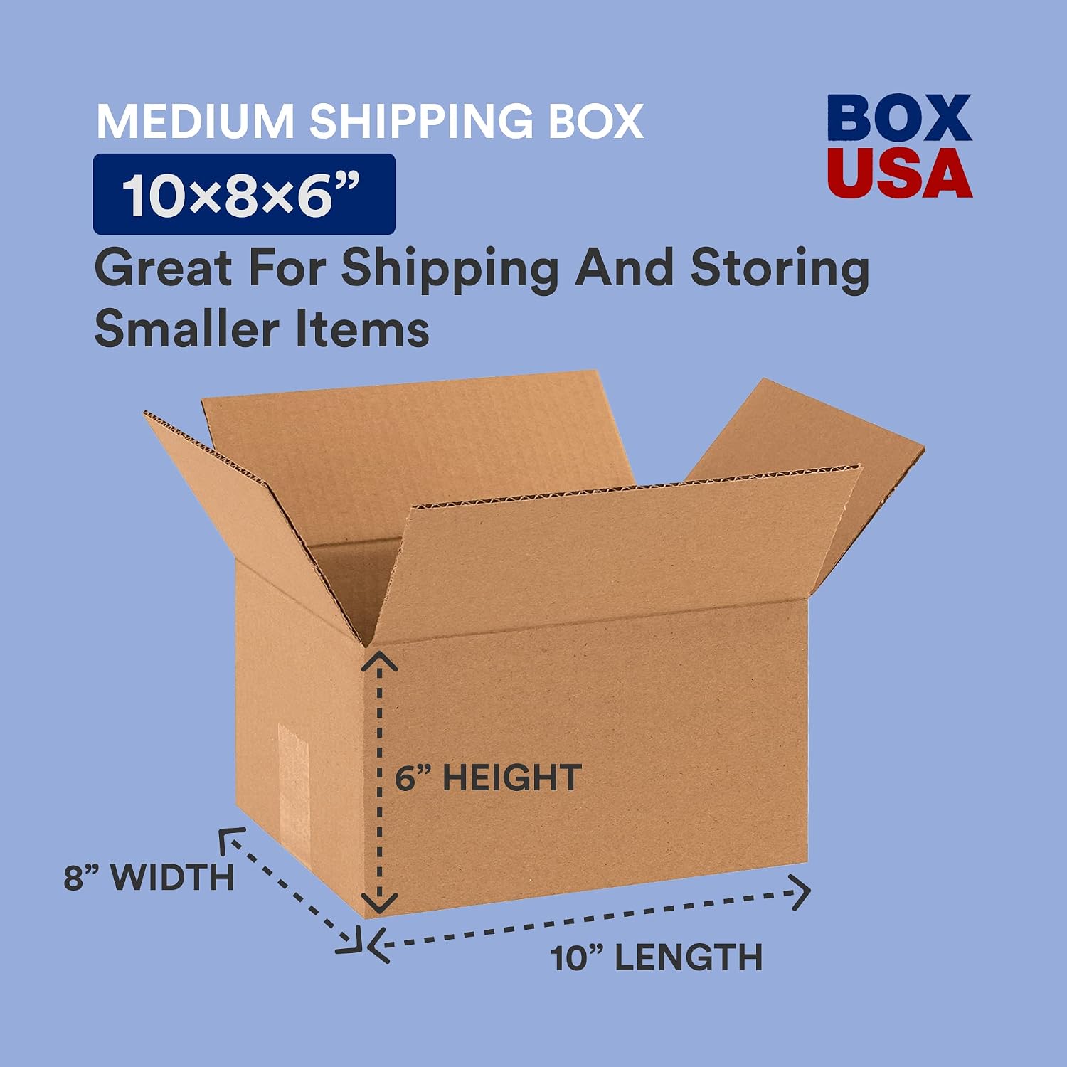 BOX USA Shipping Boxes Small 10'L x 8'W x 6'H 175-Pack, Cardboard Box for Shipping, Moving, Mailing, Packing, Packaging and Storage