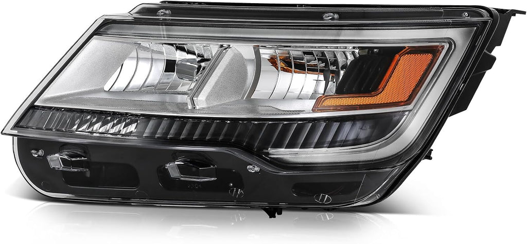 Headlight Fit 2016-2018 for Explorer Black Housing Left Headlight Assembly FB5Z13008B