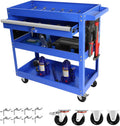 Rolling Tool Cart, Premium 1-Drawer Utility Cart, Heavy Duty Industrial Storage Organizer Mechanic Service Cart with Wheels and Locking System
