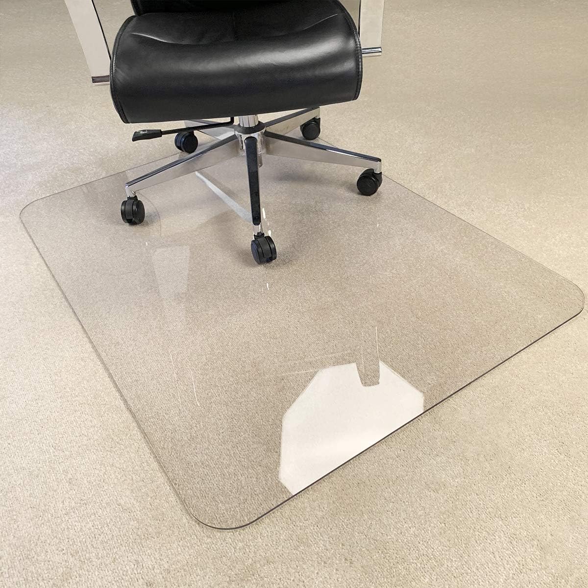 3Pack Crystal Clear 1/5' Thick 47' x 35' Heavy Duty Hard Chair Mat, Can be Used on Carpet or Hard Floor