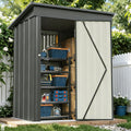 5 x 3FT Metal Outdoor Storage Shed, Waterproof Garden Utility Shed with Lockable Door, All-Weather Storage Shelter for Bikes,Tool for Patio Lawn Backyard Garden Black