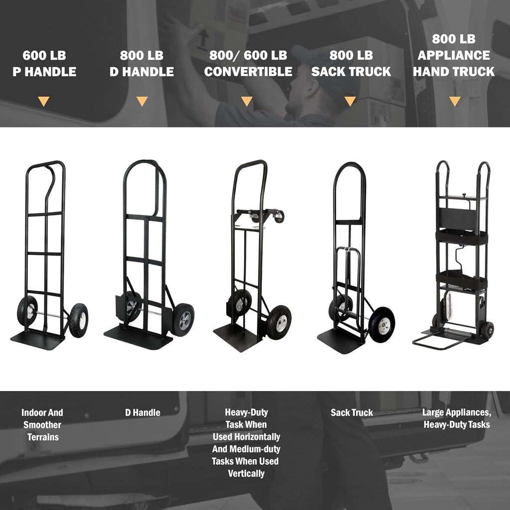 Olympia Tools 800 Lb Appliance Hand Truck with Easy-to-use Belt Tightener for transport Large Appliances and Furniture
