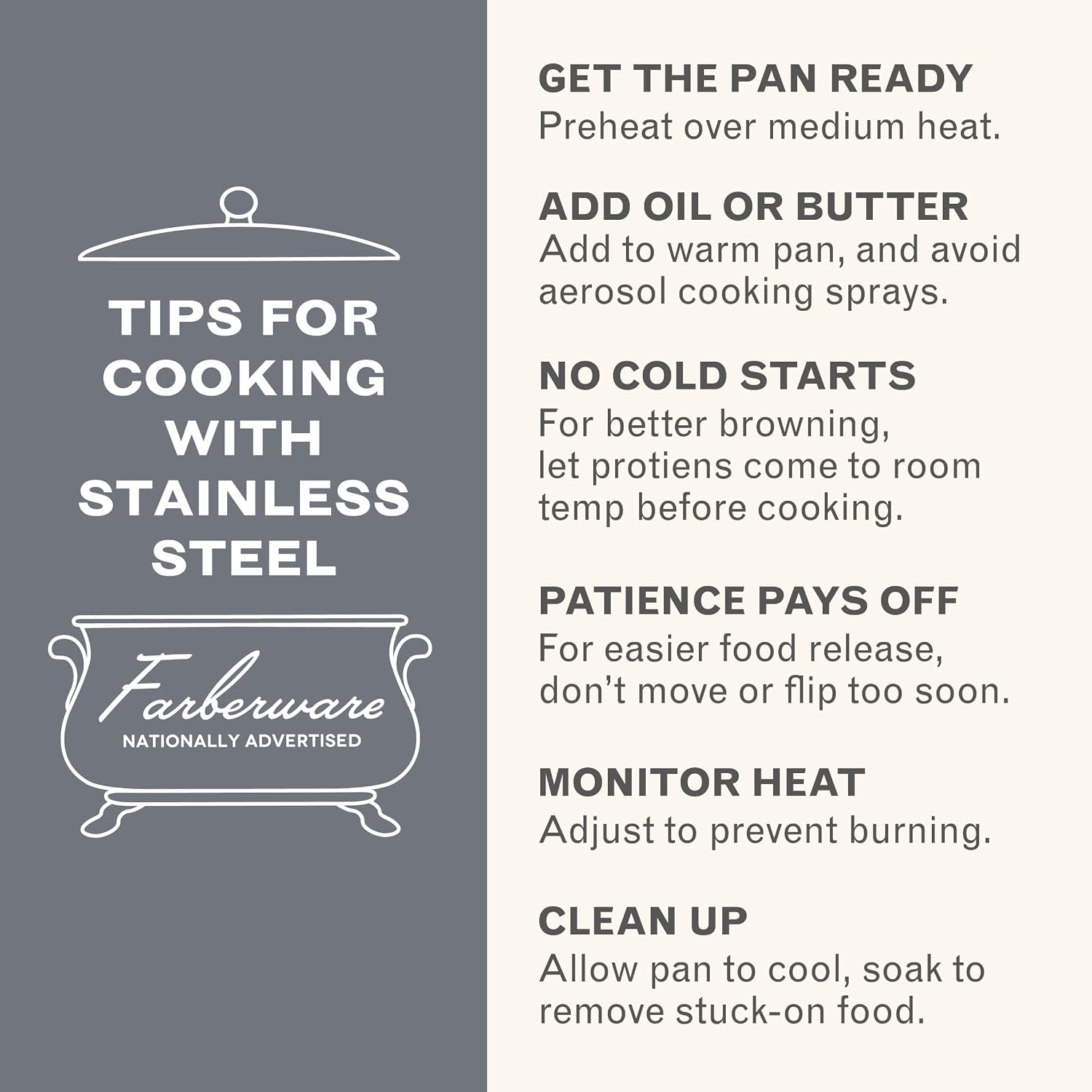 Farberware Millennium Stainless Steel Pots and Pans with Lids, Induction Ready, Compatible with All Cooktops, Metal Utensil Safe, 10 Piece Cookware Set, Dishwasher Safe - Stainless Steel