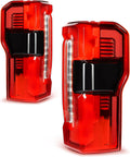 Tail Lights Fit 2023-2024 for F-250 Super Duty, 2023-2024 for F-350 Super Duty Driver & Passenger Side Tail Light Assembly Black Housing Red Lens FO2800294