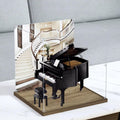 Dustproof Acrylic Display Box Compatible with Lego 21323 Grand Piano Display Case, Dustproof Box, Storage Box, Display Box (Only Display Box) (Wooden Base)
