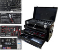 tool box with tools, tool set mechanics kit, 439 piece tool set, socket wrench set, mechanic tool set, heavy duty tool box, home tool kit, automotive tools, DIY tool set (439pcs-black)