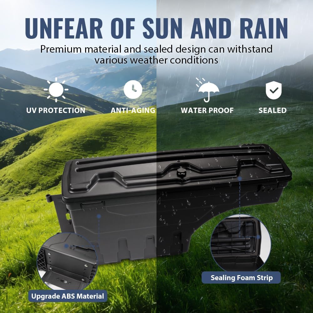 PIT66 Truck Bed Toolboxes, Compatible With 2015-2020 Ford F150, Driver+Passenger Side, 2 pcs set Drawer