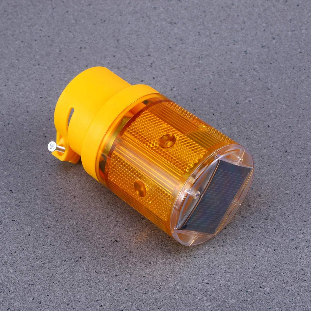 ULTECHNOVO 10pcs Solar Led Light Flashing Traffic Beacon for Road Construction Emergency Strobe Lamp Safety Device Orange