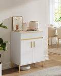 VASAGLE Buffet Cabinet with Storage, Sideboard Storage with Drawers, Doors, Adjustable Shelf, Fluted Drawer Front, Accent Cabinet, for Living Room, Modern, Cloud White UBBC651W01