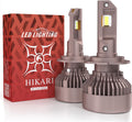 HIKARI WINGS H7 Fog Light, 80000LM Pure White 6000K LED Bulbs, Plug & Play IP68 Waterproof Pack of 2