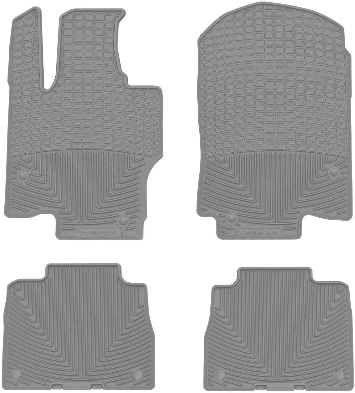 WeatherTech All-Weather Floor Mats for Mercedes AMG GLE 53 SUV, GLE-Class, GLE SUV - 1st & 2nd Row (W606GR-W607GR), Grey