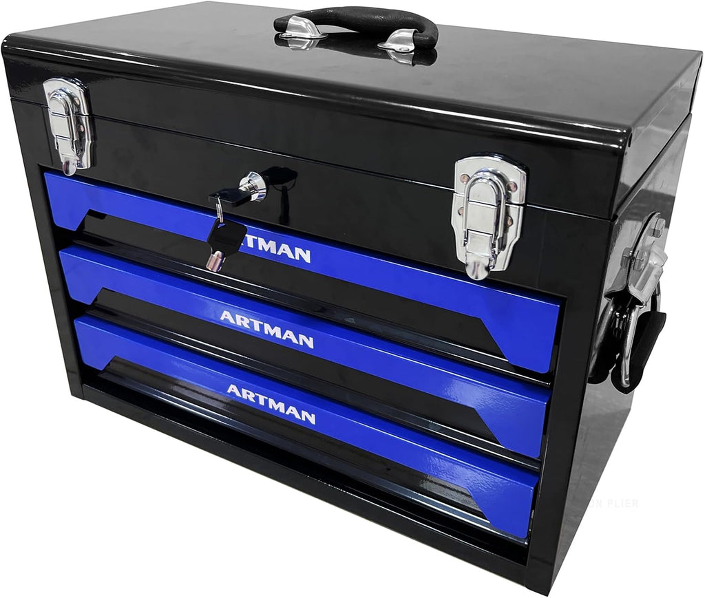 439 piece tool box with tools, mechanics kit, socket wrench set, mechanic tool set, heavy duty tool box, home tool kit, automotive tools, DIY tool set (439pcs-blue)
