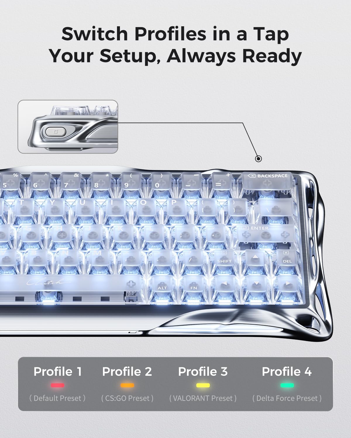 GravaStar Mercury V60 Pro 60% HE Magnetic Gaming Keyboard, True 8kHz Polling Rate, 0.125ms Latency, Dynamic Rapid Trigger, 0.005mm Adjustable Actuation, Full Aluminum Frame