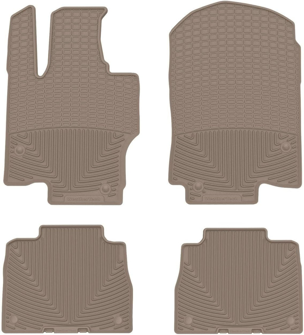 WeatherTech All-Weather Floor Mats for Mercedes GLE SUV, GLE-Class, AMG GLE 53 SUV - 1st & 2nd Row (W606TN-W607TN), Tan