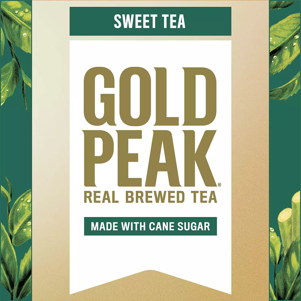 Gourmet Kitchn Gold Peak Naturally Sweet Real Brewed Tea, Picked for Peak Taste, Made With Cane Sugar - 3 Boxes (18.5oz / 18pk per Box), Total 54 Bottles)