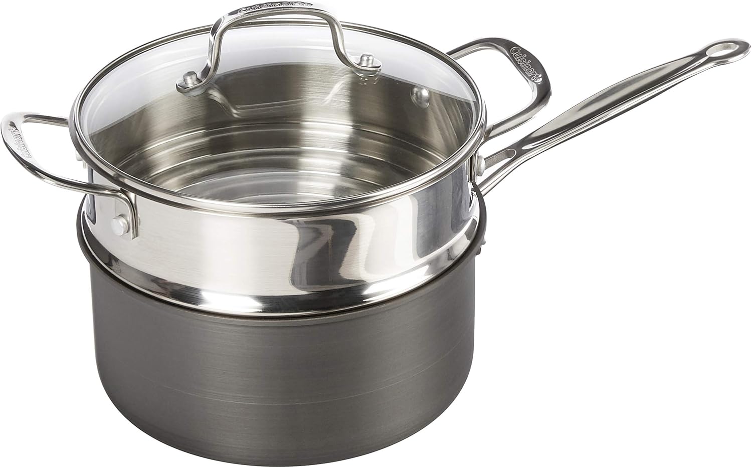 Cuisinart 17-Piece Pots and Pans Set, Non Stick Hard Anodized Cookware Set, Compatible with Electric, Gas Cooktops, Dishwasher Safe, Oven Safe Pot Set, Cool Grip Handles, Aluminum Core for Even Heat