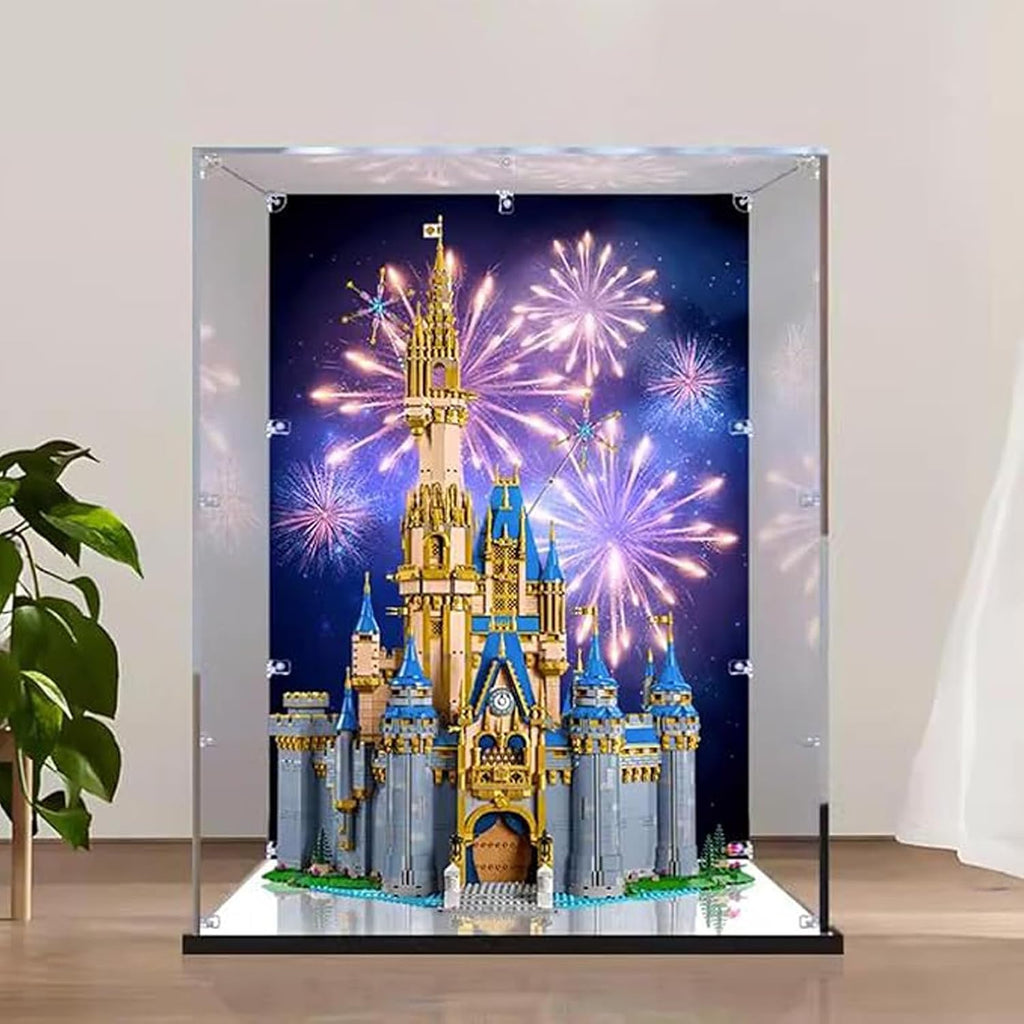 Display Case for Lego Disney Castle 43222, Dustproof, UV-Protected, Custom Fit Showcase, Gifts for Lego Lovers, Storage (Theme D-85*65*40cm)