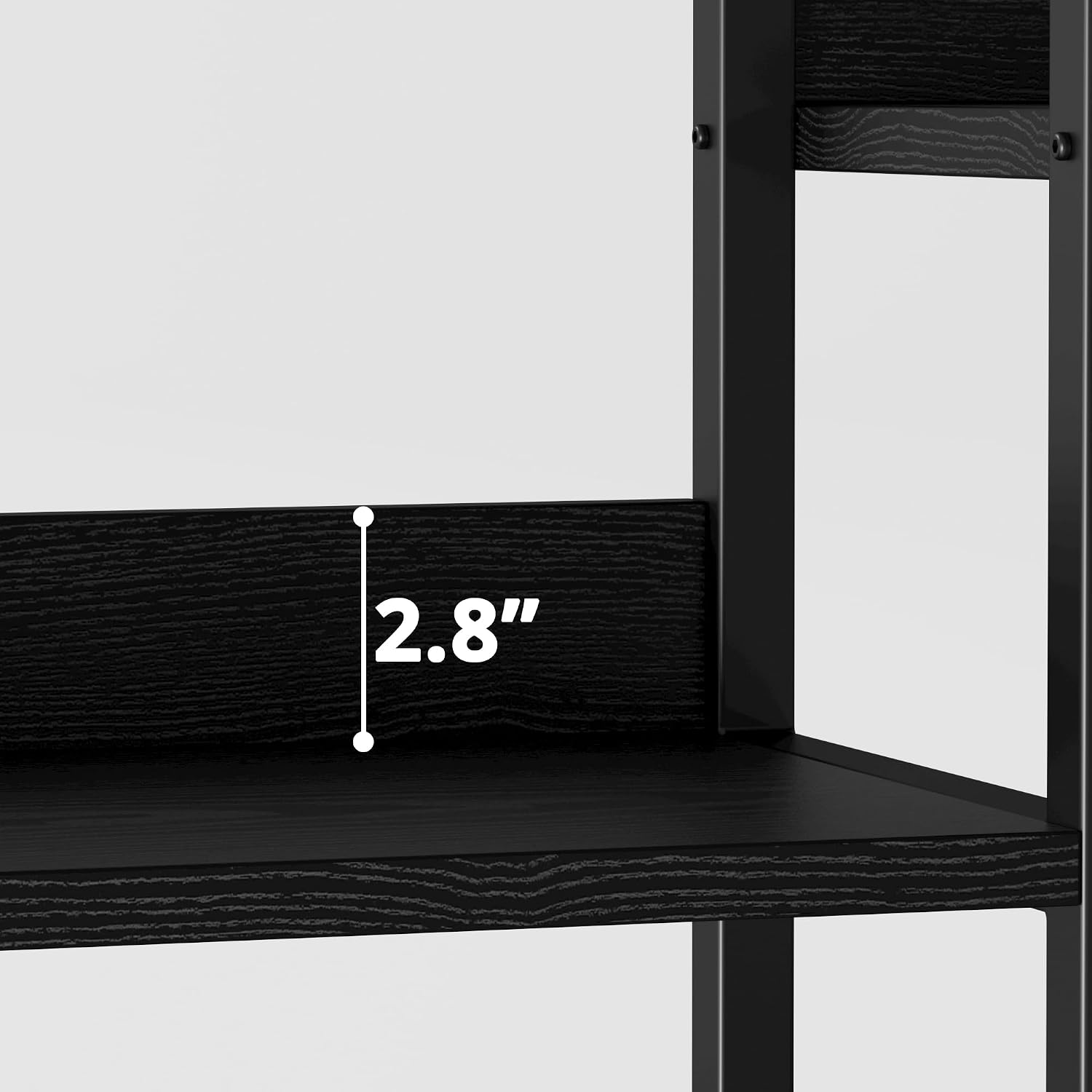 IRONCK Bookshelf, Bookshelves and Bookcases, 5 Tiers Bookshelf with Baffles, Large Book Shelf with Metal Shelving, Triple Wide Shelves for Living Room, Home Office