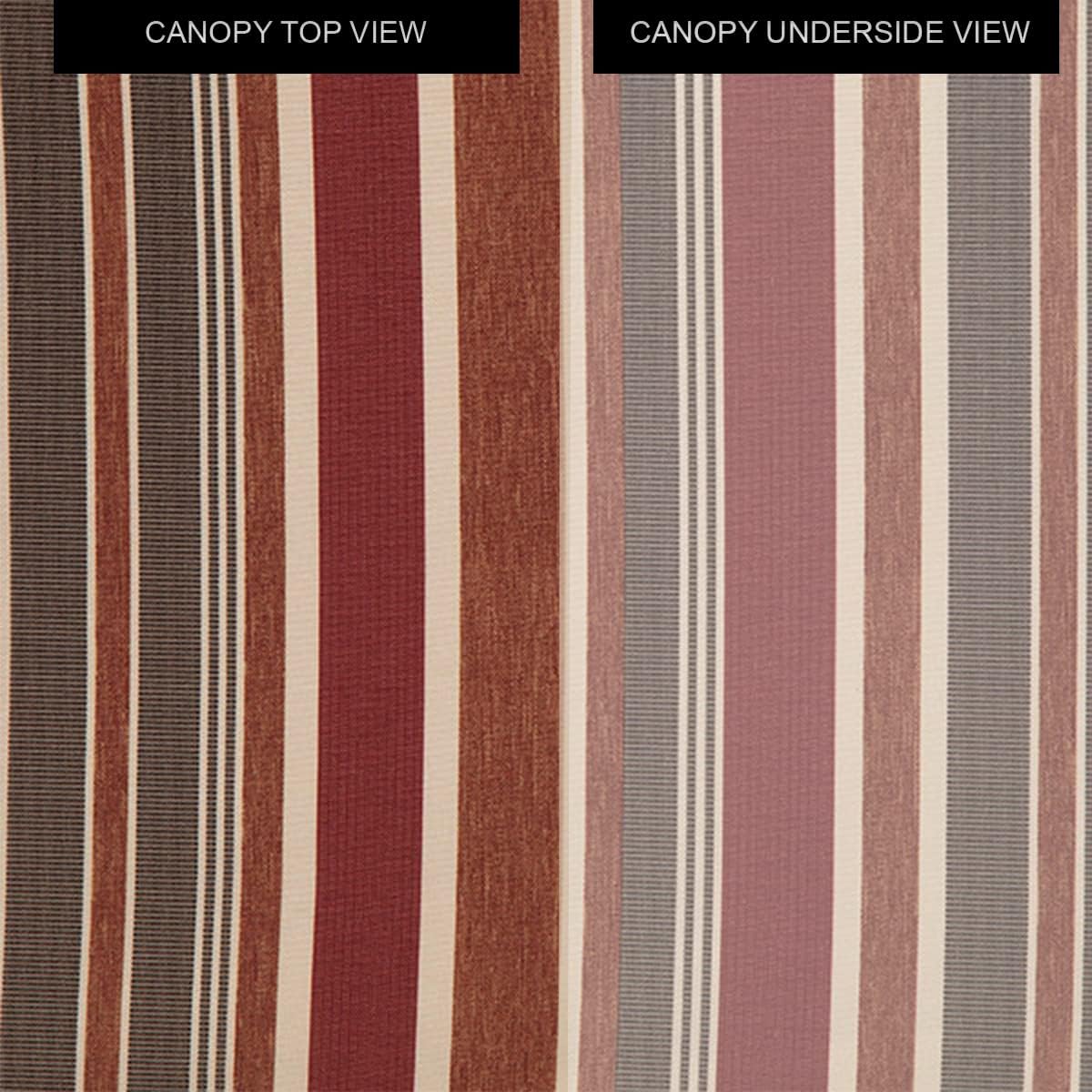 Garden Winds Durable 350 Replacement Canopy Top Compatible with Arched 9' x 9' Pergola Model GFM00469A - Stripe Canyon
