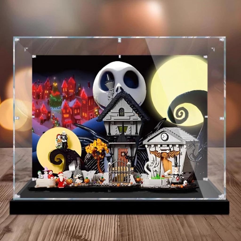 Acrylic Transparent Collectible Display Case for Lego 21351 21351 The Nightmare Before Christmas Block Model. Display Case Showcase Dust Collection (Display Case Only) (Background)
