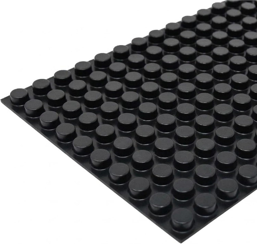 Bumper Specialties Self Adhesive Bumper Feet 0.500' x 0.250' (12.7mm x 6.4mm) Black Cylindrical Polyurethane Pads for Industrial Surface Protection, 5,000 Pieces per Box, BS06