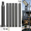 Street Light Pole 20ft Tall - Outdoor Solar Split Street Lamp Post Light Pole with Mounting Steel Anchors for Patio, Street, Backyard, Parking Lot