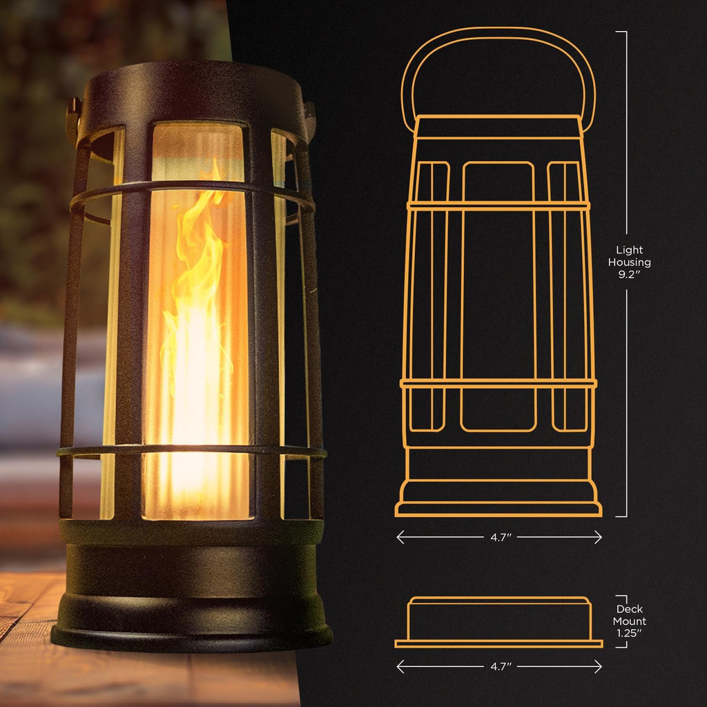FoxFlame Metal Outdoor Solar Lantern, Flickering Solar Lanterns Outdoor Waterproof with Patented LED,Outdoor Lanterns for Porch,Patio,Garden,Tabletop,Hanging Use,Matte Black(4 Pack)