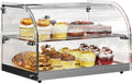 1.59 Cu.ft Malphi Large Pastry Display Case Countertop | Commercial Bakery Display Stand Cupcake Holder Tempered Glass | Large Bread Cookie Display Box | 22.1' x 15.2' x 14.6' | 27.5 lbs |