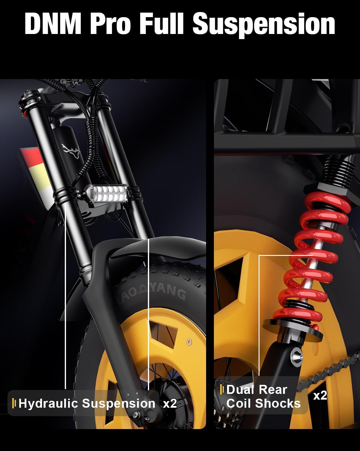 Electric Bike for Adults, 2000/2500/3000W Peak Motor, 32/35 MPH 40-100 Miles 100/200 N·m Fat Tire Ebike with 48V 20Ah Battery, 20' Electric Dirt Bike, Hydraulic Suspension and 3-Year Support