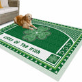 Outdoor Rug 4x6ft Irish Festival Celtic Knots Lucky Shamrock Patio Area Rugs Waterproof Easy Cleaning Non Shedding Thick Mats Stripe Carpet for Indoor Outdoor Porch Deck Backyard Balcony