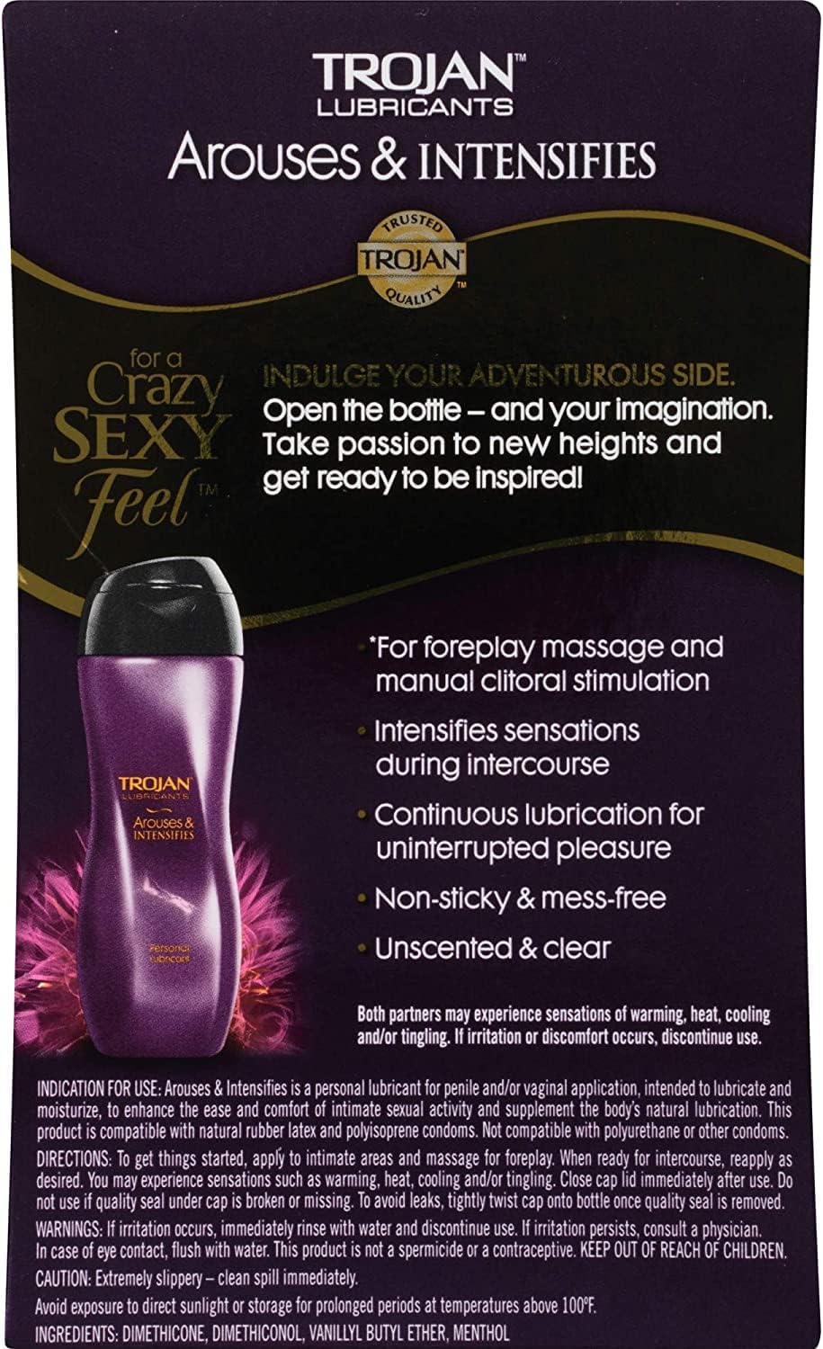Trojan Arouses & Intensifies Lubricant, 3 oz, 8-Pack