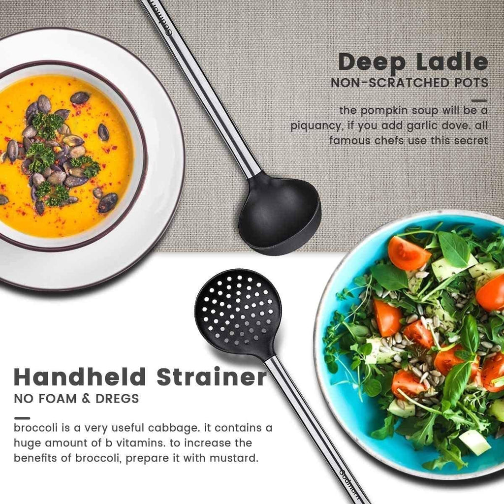 Kitchen Utensils Set, 8 Piece Silicone Cooking Utensils Set with Holder, Heat Resistant Utensils Set with Stainless Steel Handle for Nonstick Cookware, Kitchen Tools