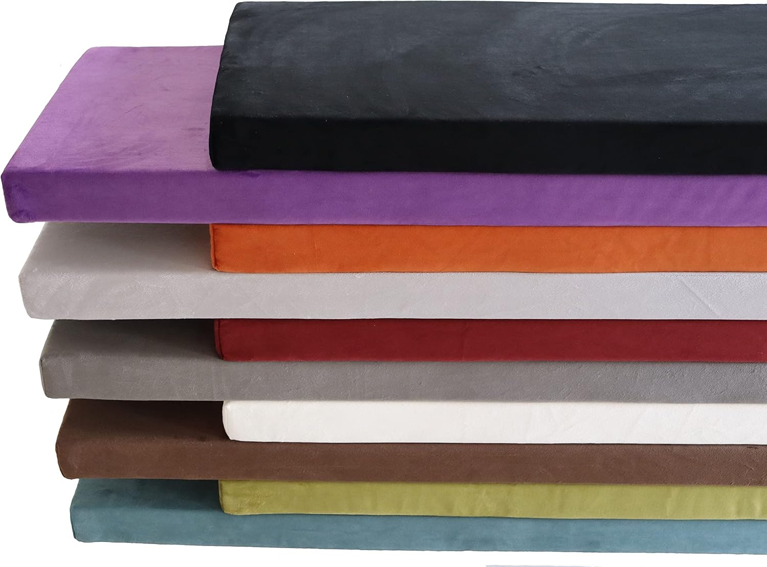 Custom Bench Cushion 72Inch,Indoor Outdoor Patio Furniture Cushions,Non-Slip Bench Pads,Chair Cushion Sofa Pads for Piano Window Entryway Dining Seat,Optional Piping,Removable,Purple 24' X 72'X 2'