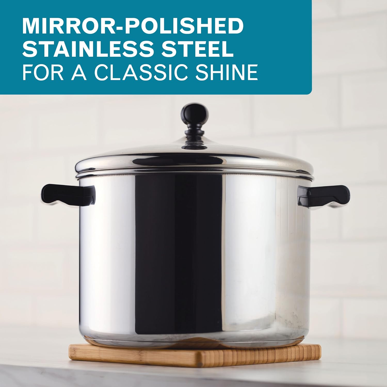 Farberware Classic Series Anniversary Edition Cookware Set, 8-Piece, Stainless Steel Pot and Pan Set