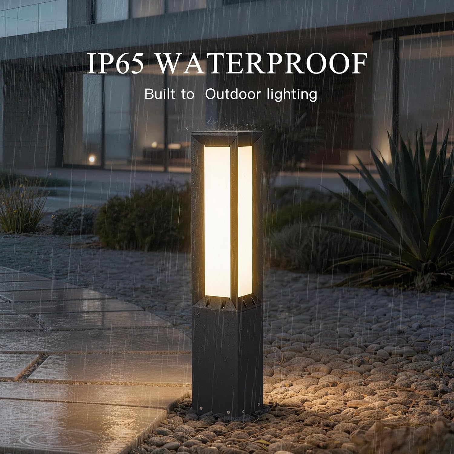 Solar Floor Lamp with Remote, 3000K LED Modern Outdoor Lantern Dimmable, 31.5' Outdoor Solar Lanterns Waterproof IP65, Dusk to Dawn Floor Lamps for Outside Porch Patio Deck Garden Backyard Decor