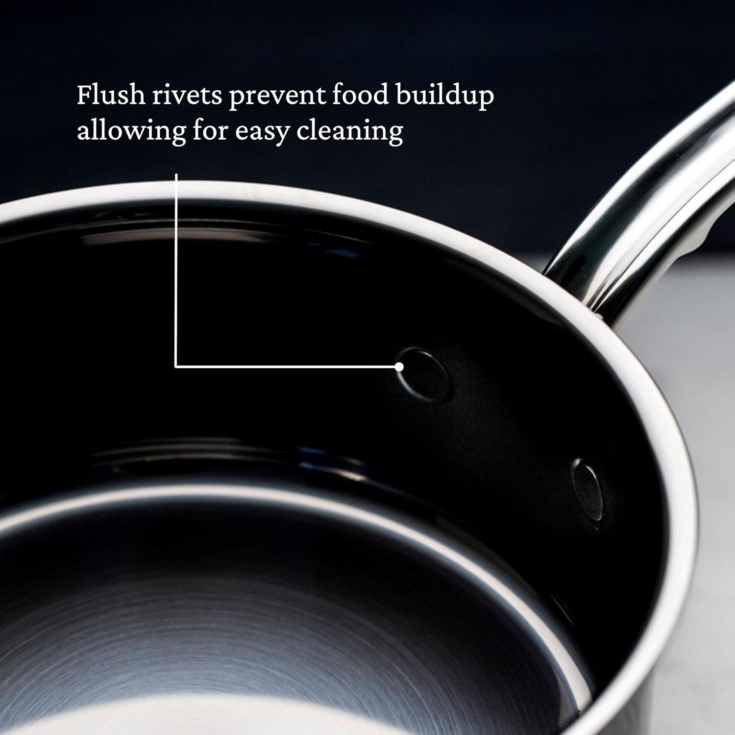 Hestan NanoBond Molecular Titanium Saucepan with Lid, 2-Quart - PFAS-Free Stainless Steel, 4x Stronger, 1050°F Oven Safe, Induction Compatible, Handcrafted Italy