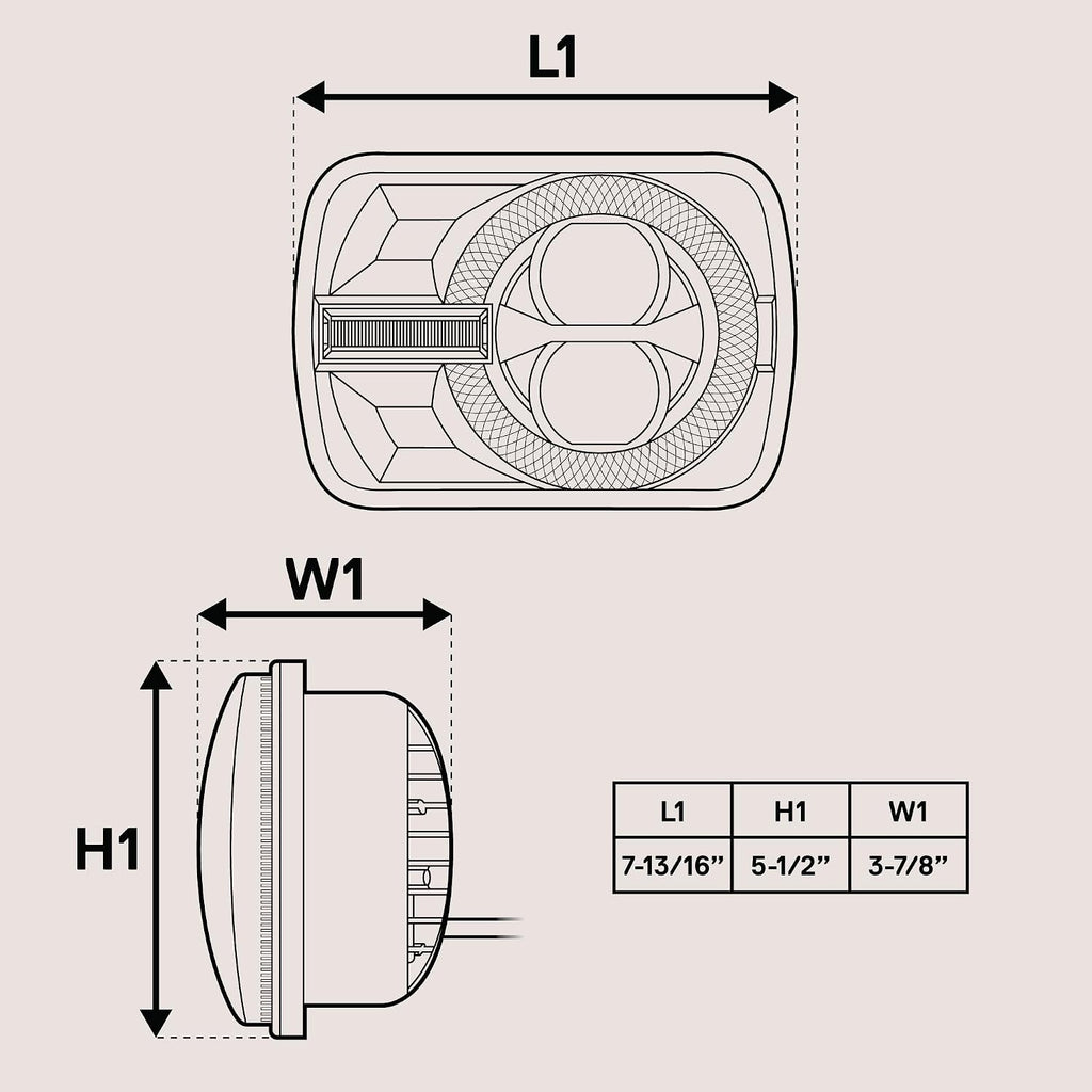TRUE MODS 5x7 7x6 Inch H6054 Black LED HALO Headlights H4 Sealed Beam Replacement Lamp for Jeep Wrangler YJ Cherokee XJ [DOT Approved] Ford Econoline Chevy Express GMC Savana Dodge Van TOYOTA Pickup