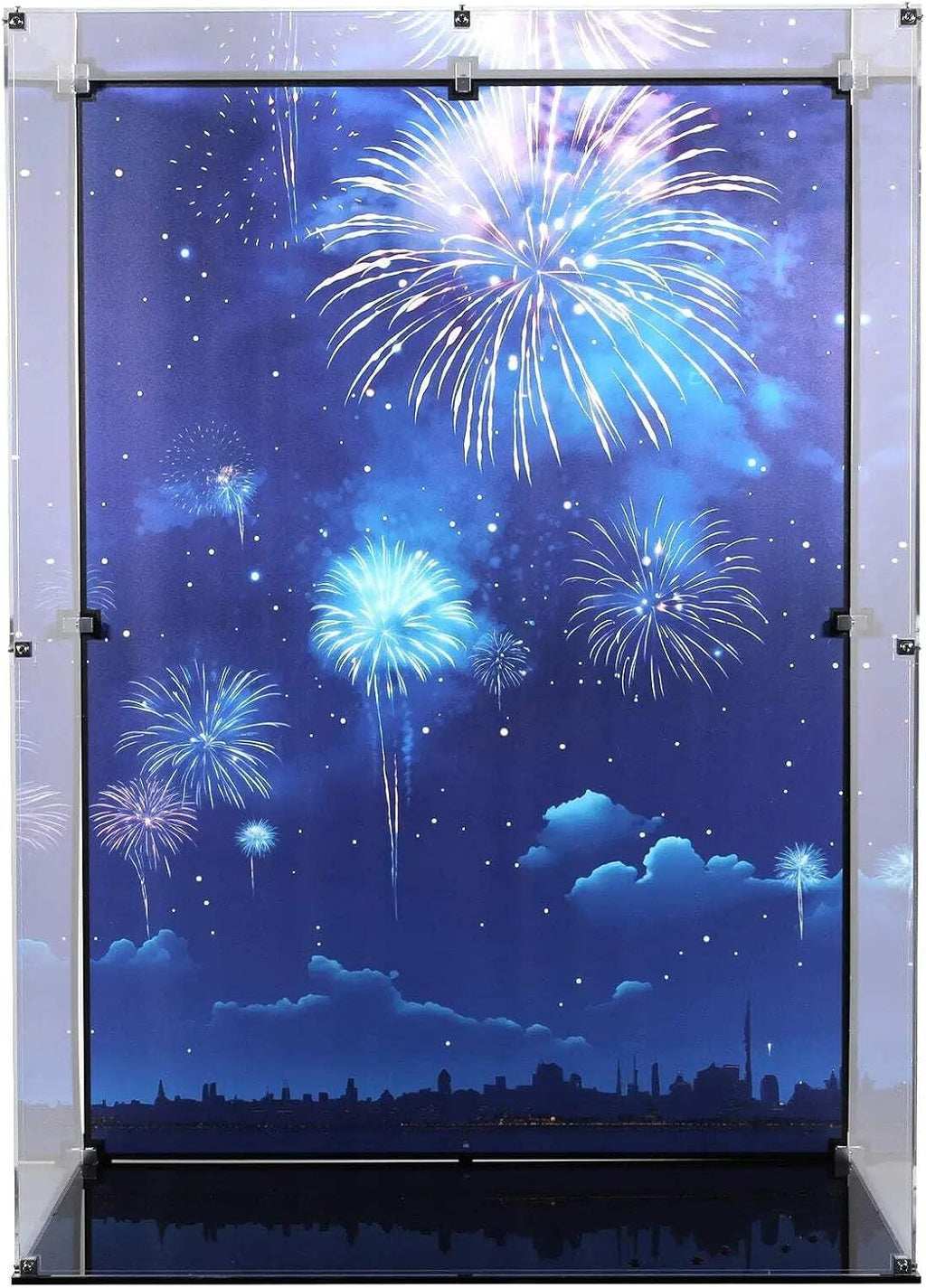 Display Case Compatible with Lego 71040 - The Disney Castle - Acrylic Dustproof Showcase with Pre-Printed Background - Set Not Included