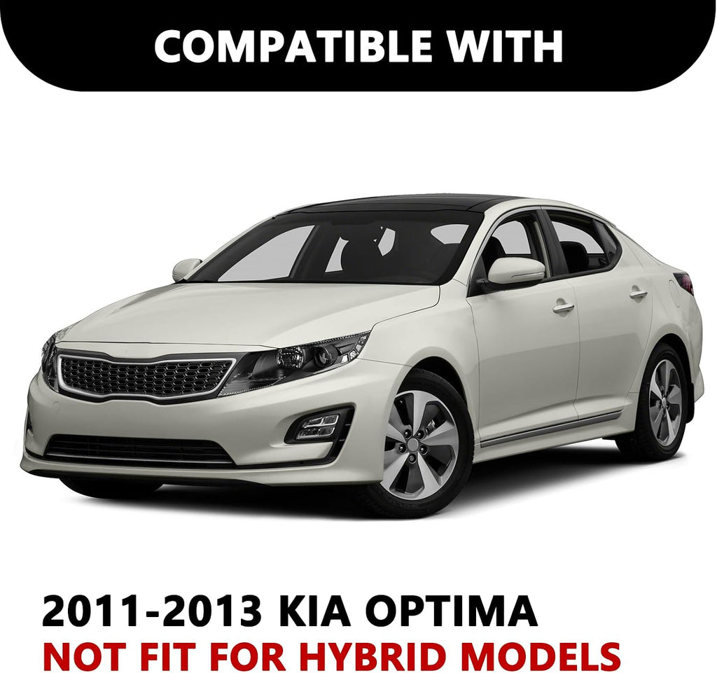 Aosky Compatible With 2011-2013 Kia Optima Headlights Halogen Headlamp Assembly Black Housing with Clear Reflector Driver and Passenger Side