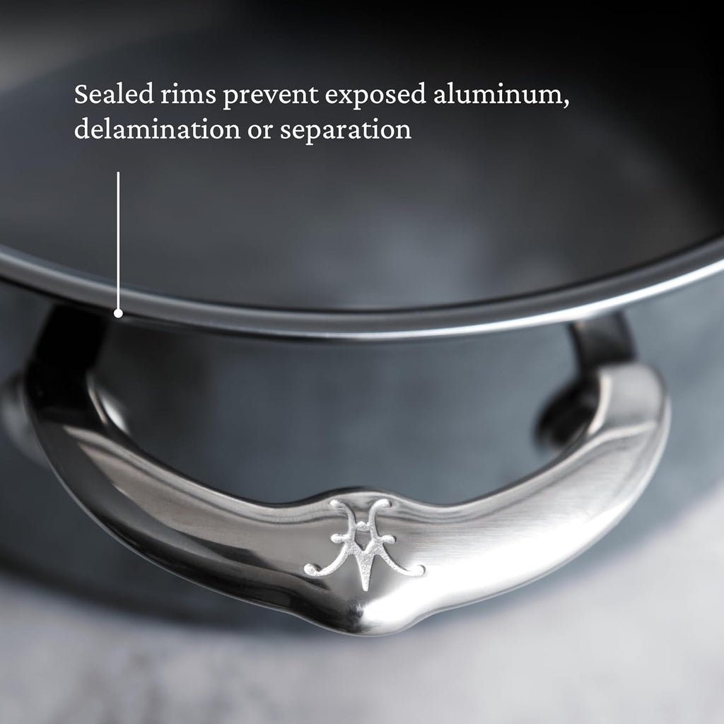 Hestan NanoBond Molecular Titanium Stainless Steel 10-Piece Cookware Set - PFAS-Free - Induction Compatible, Dishwasher Safe, Oven & Grill Safe to 1050F, Handcrafted in Italy