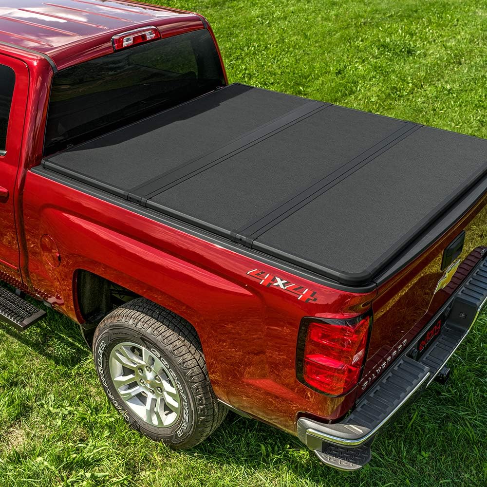 RealTruck Extang Solid Fold 2.0 Toolbox Hard Folding Truck Bed Tonneau Cover | 84653 | Fits 2020-2026 Chevy/GMC Silverado/Sierra, 2020 2500/3500HD (w/o Factory Side Storage Box) 6' 10' Bed (82.2')